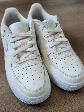 Nike Air Force 1 Low, 4.5Y (Women’s 6), Pale Ivory/Sea Glass